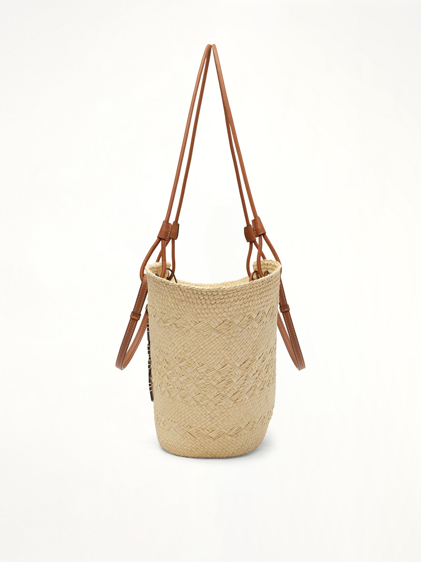 Anagram Basket Medium Bag in Natural/Tan