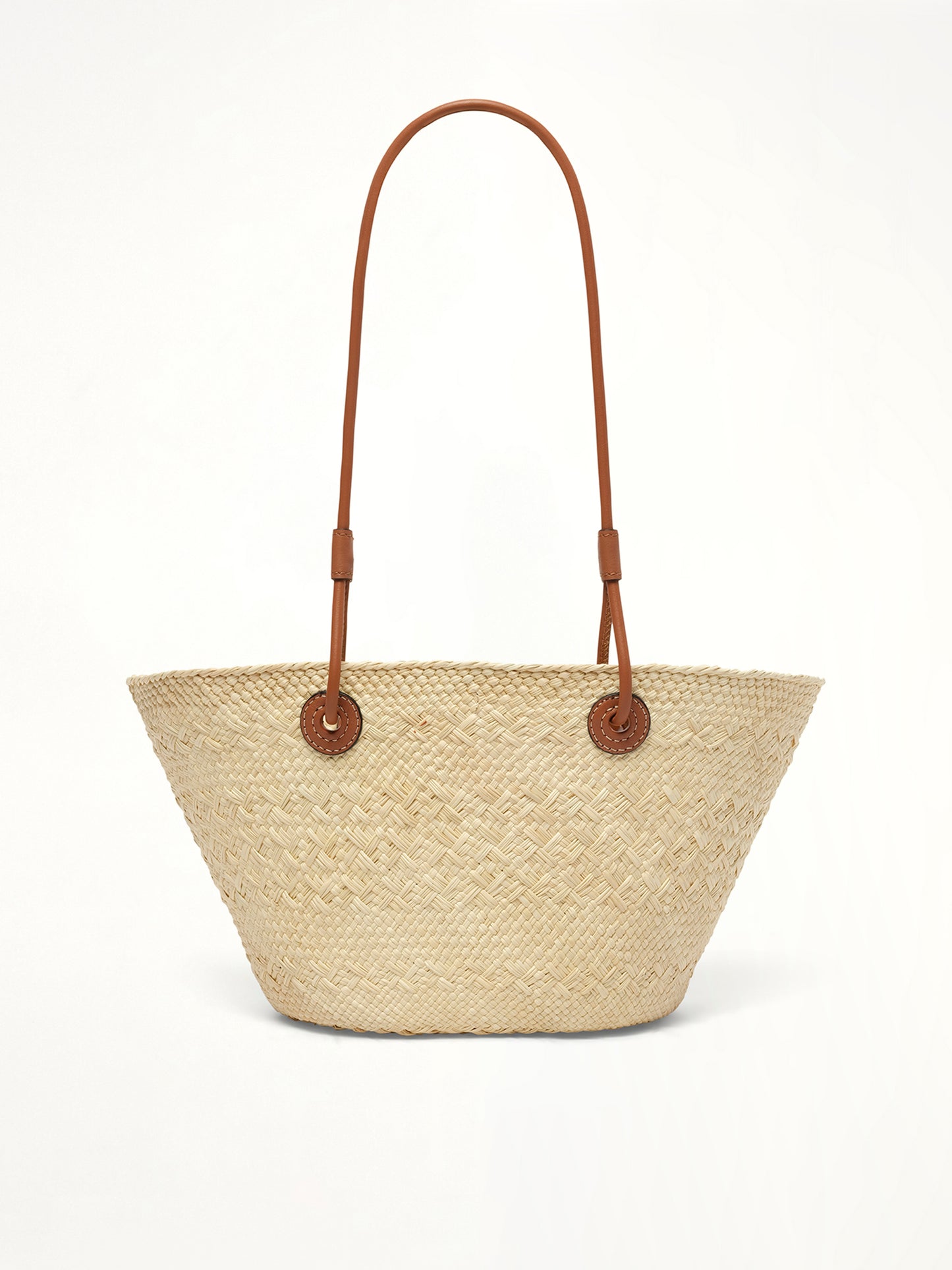 Anagram Basket Small Bag in Natural/Tan