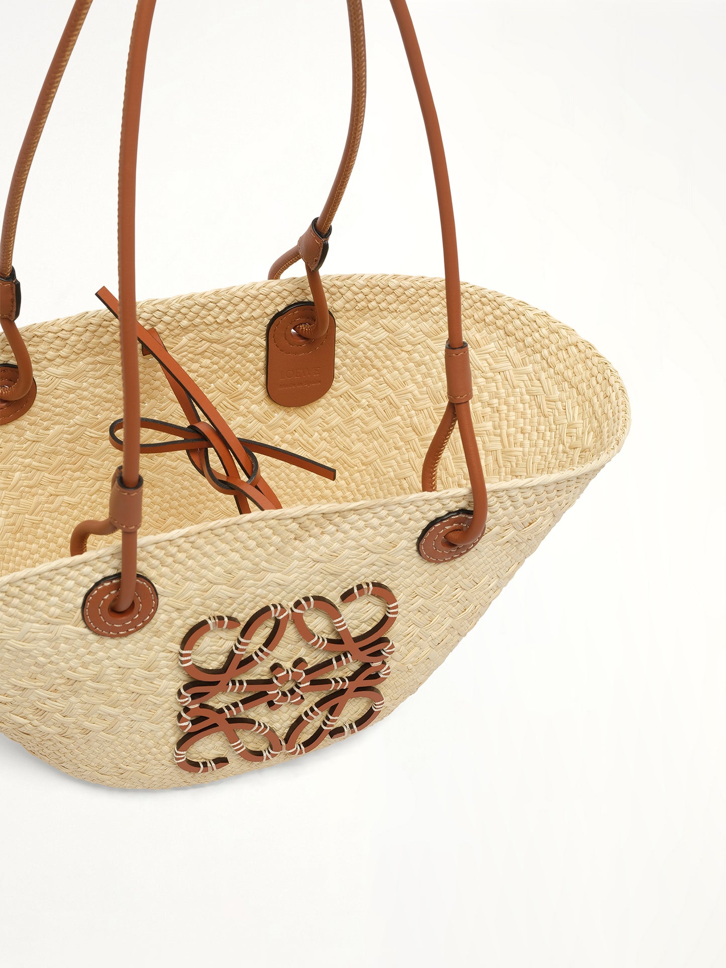 Anagram Basket Small Bag in Natural/Tan