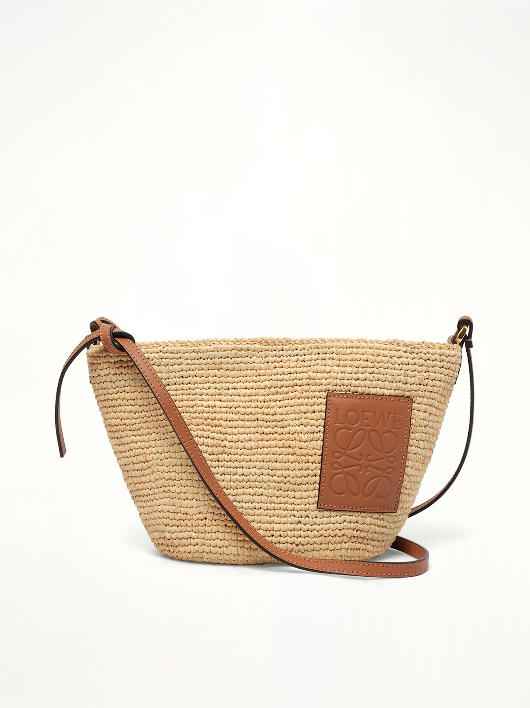 Slit Pochette Bag in Natural/Tan