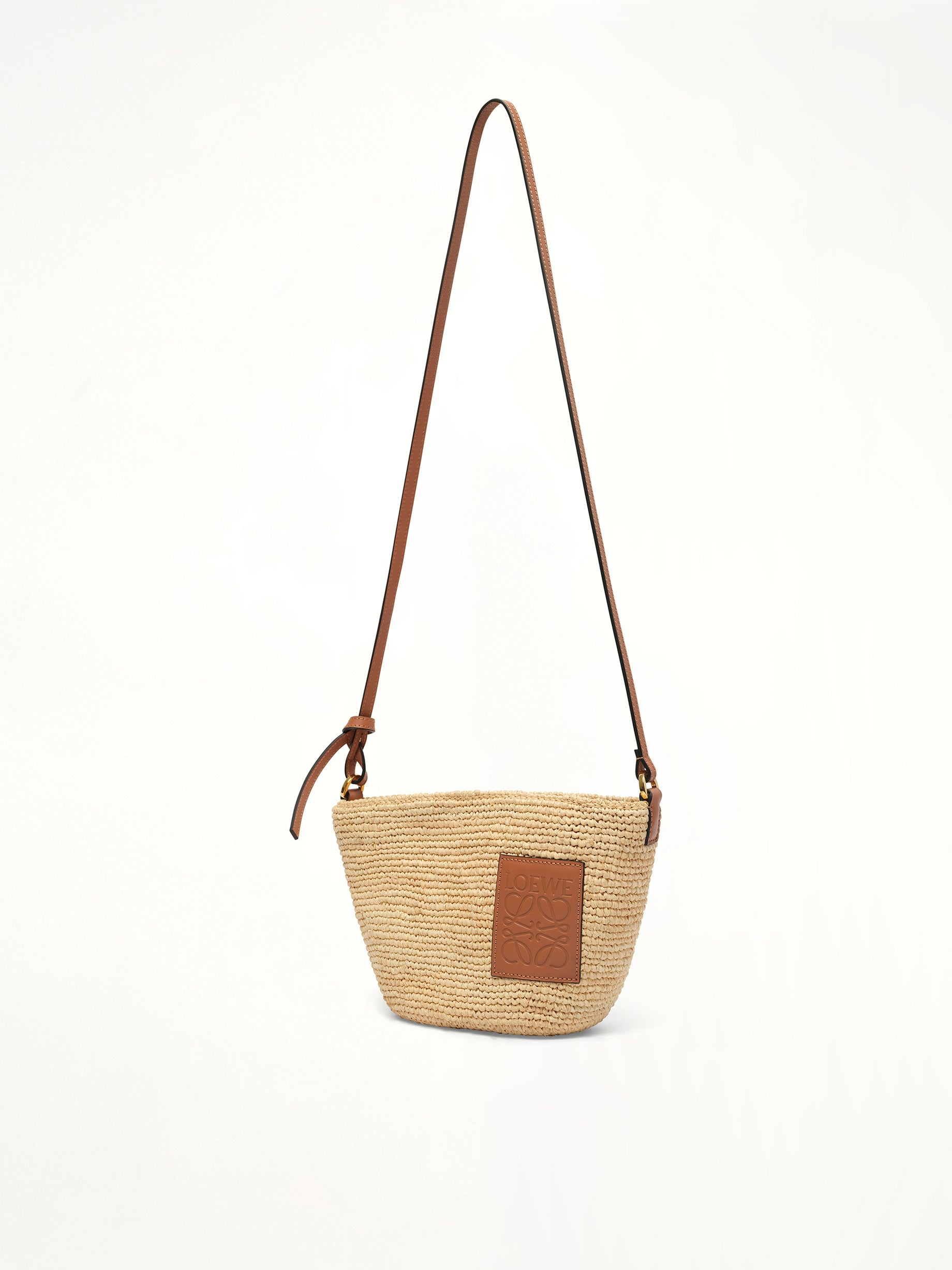 LOEWE Slit Pochette Bag in Natural/Tan Side View from MARAIS