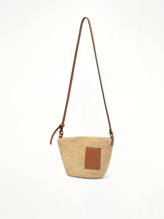 Slit Pochette Bag in Natural/Tan
