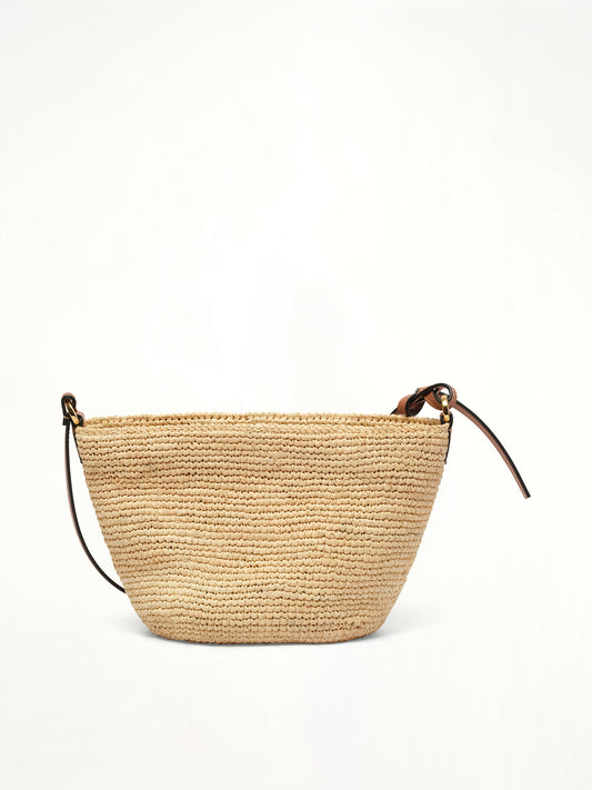 Slit Pochette Bag in Natural/Tan