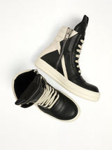 Geobasket in Black/Milk/Milk Top View | RICK OWENS