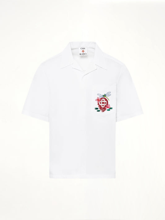 Dragonfly Floral Shirt in White