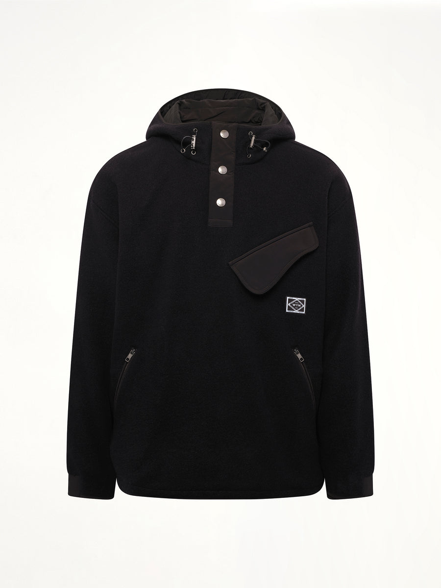 Fleece Hoodie in Black