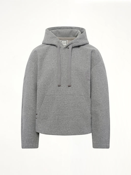Wool Hoodie in Grey