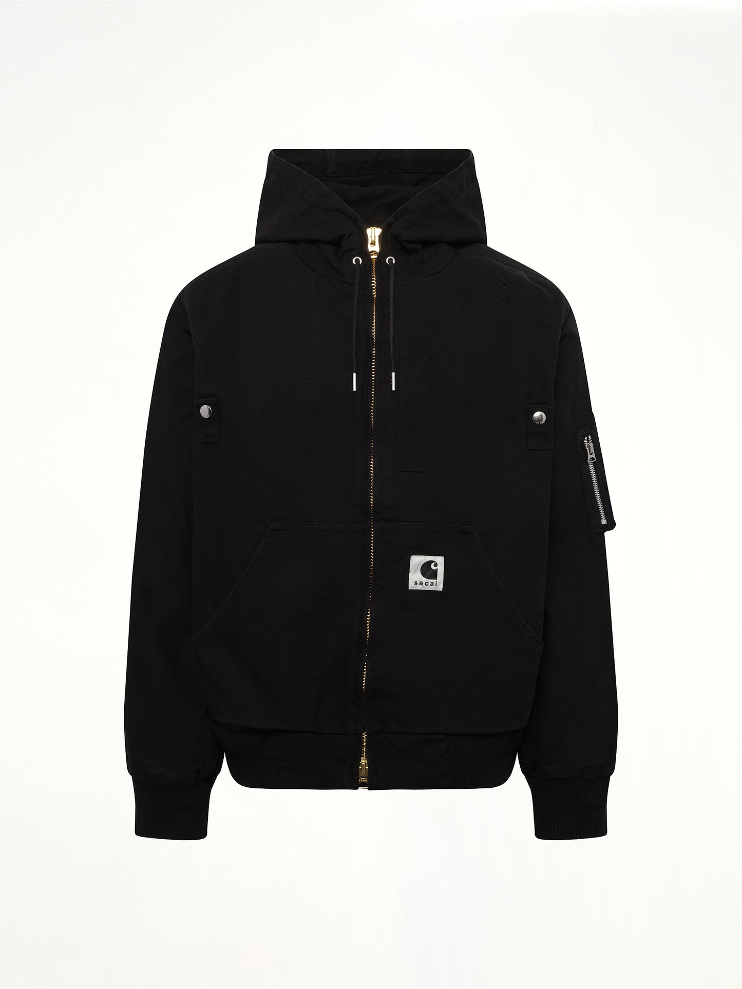 Carhartt WIP Washed Duck Hooded Blouson in Black