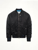Dyed Bomber Jacket in Black