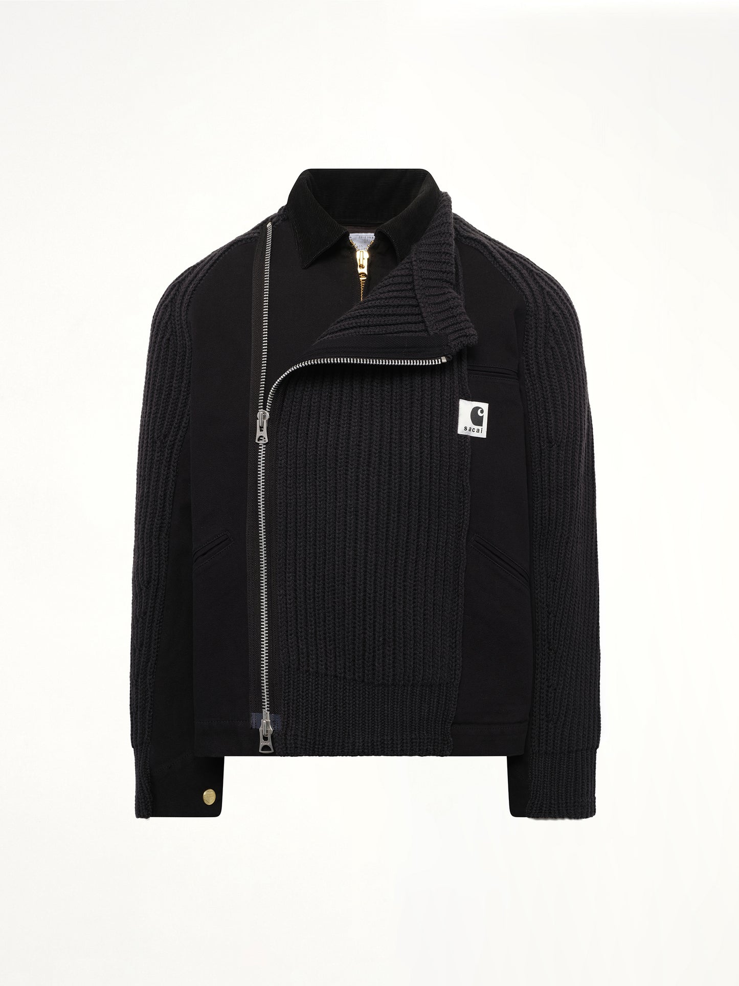Carhartt WIP Washed Duck x Wool Knit Blouson in Black