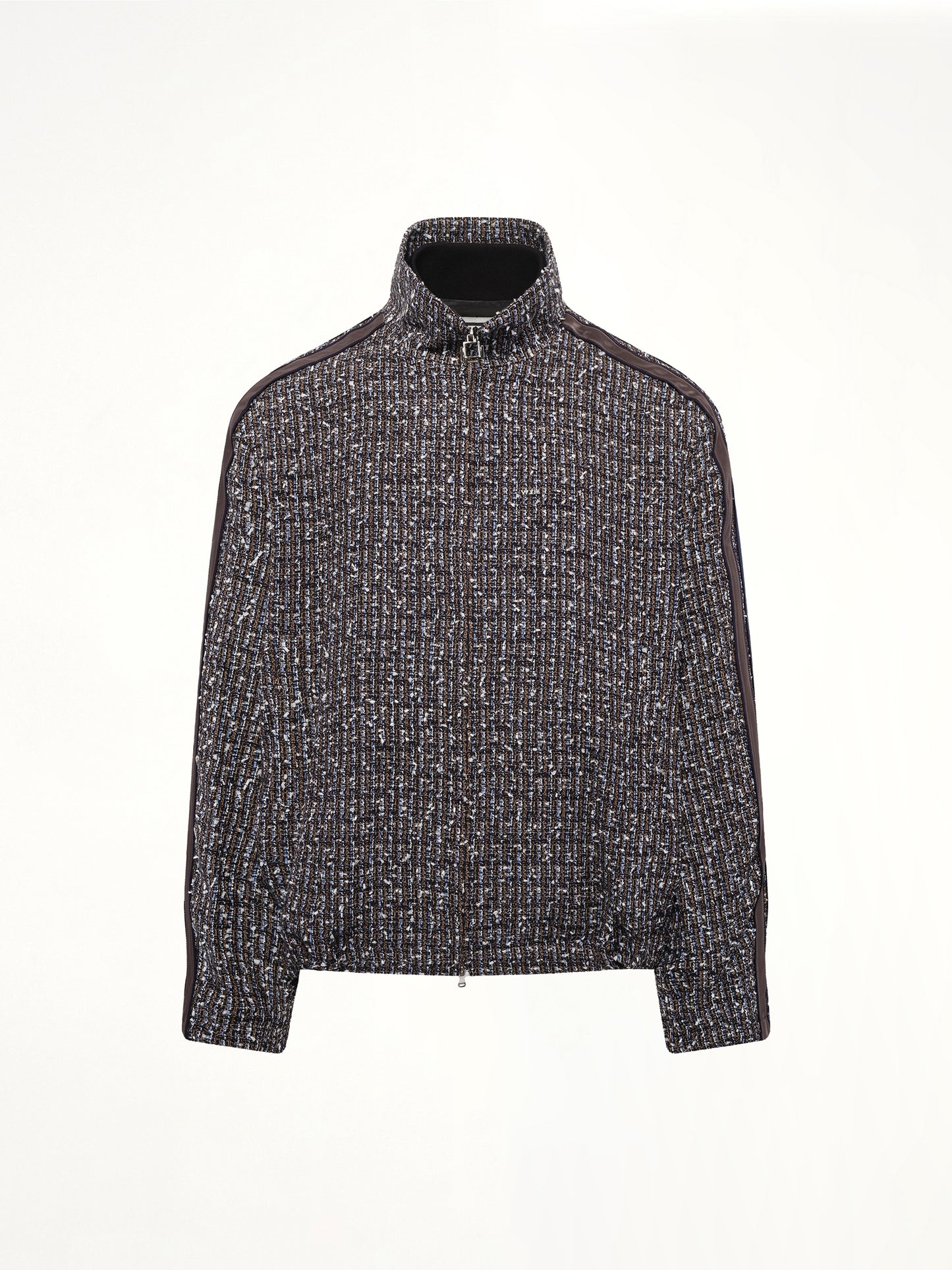 Tweed Track Jacket in Blue