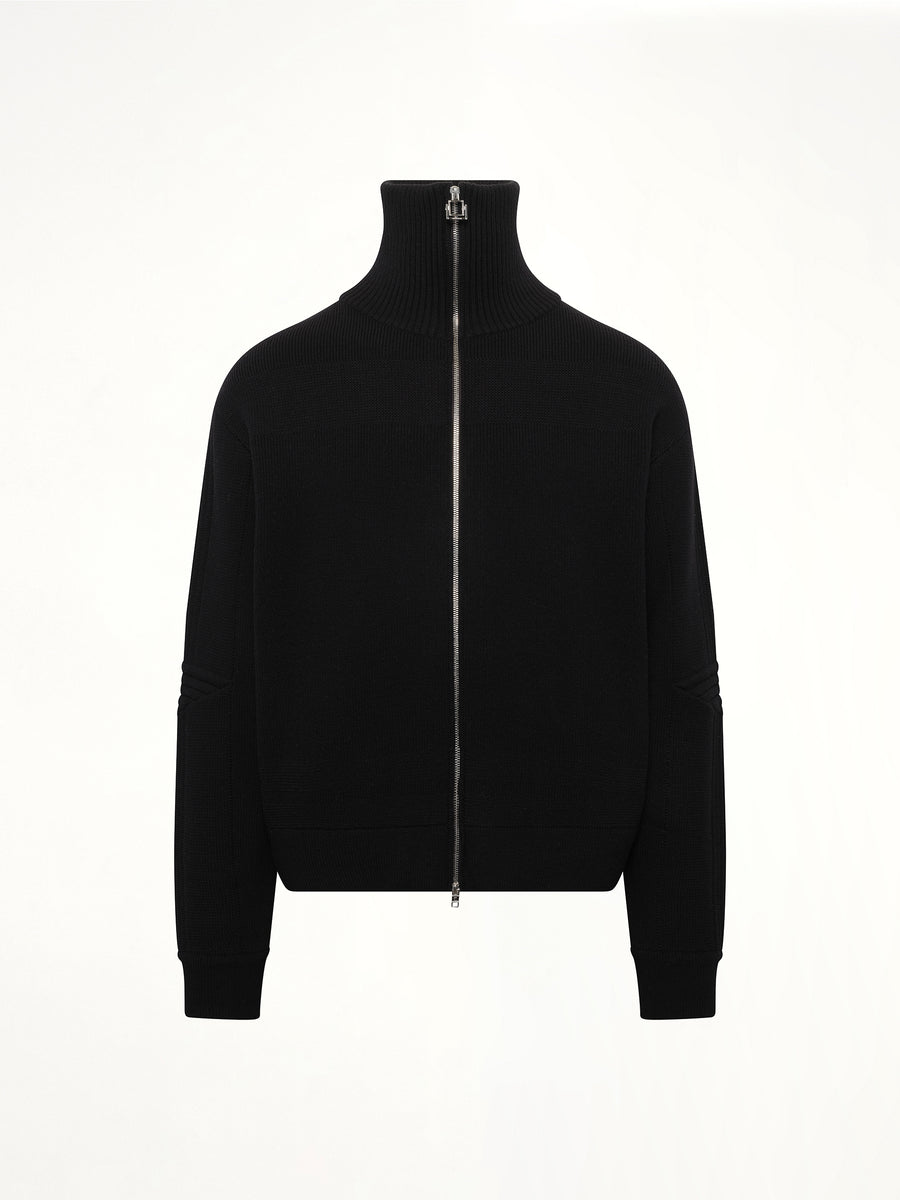 Zipped Cardigan in Black