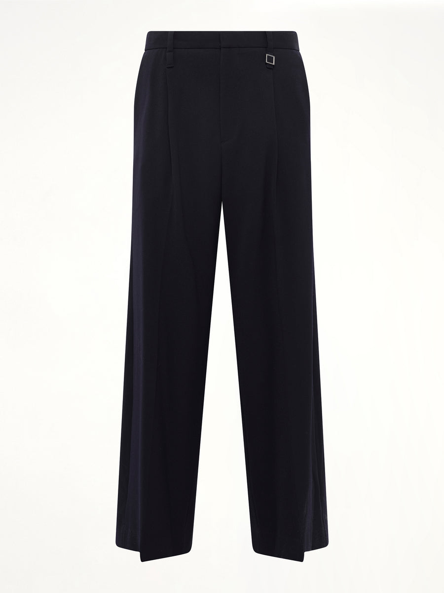 Wide Slacks in Navy