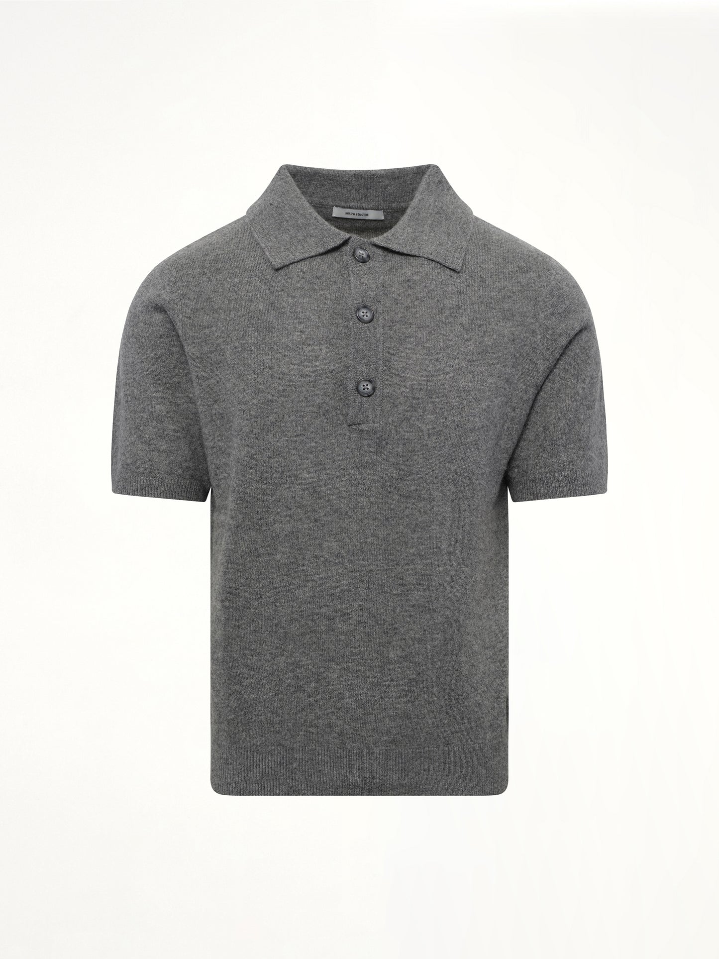 Short Sleeve Knit Polo in Concrete