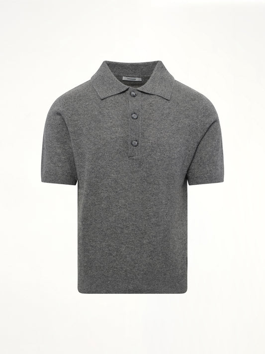 Short Sleeve Knit Polo in Concrete
