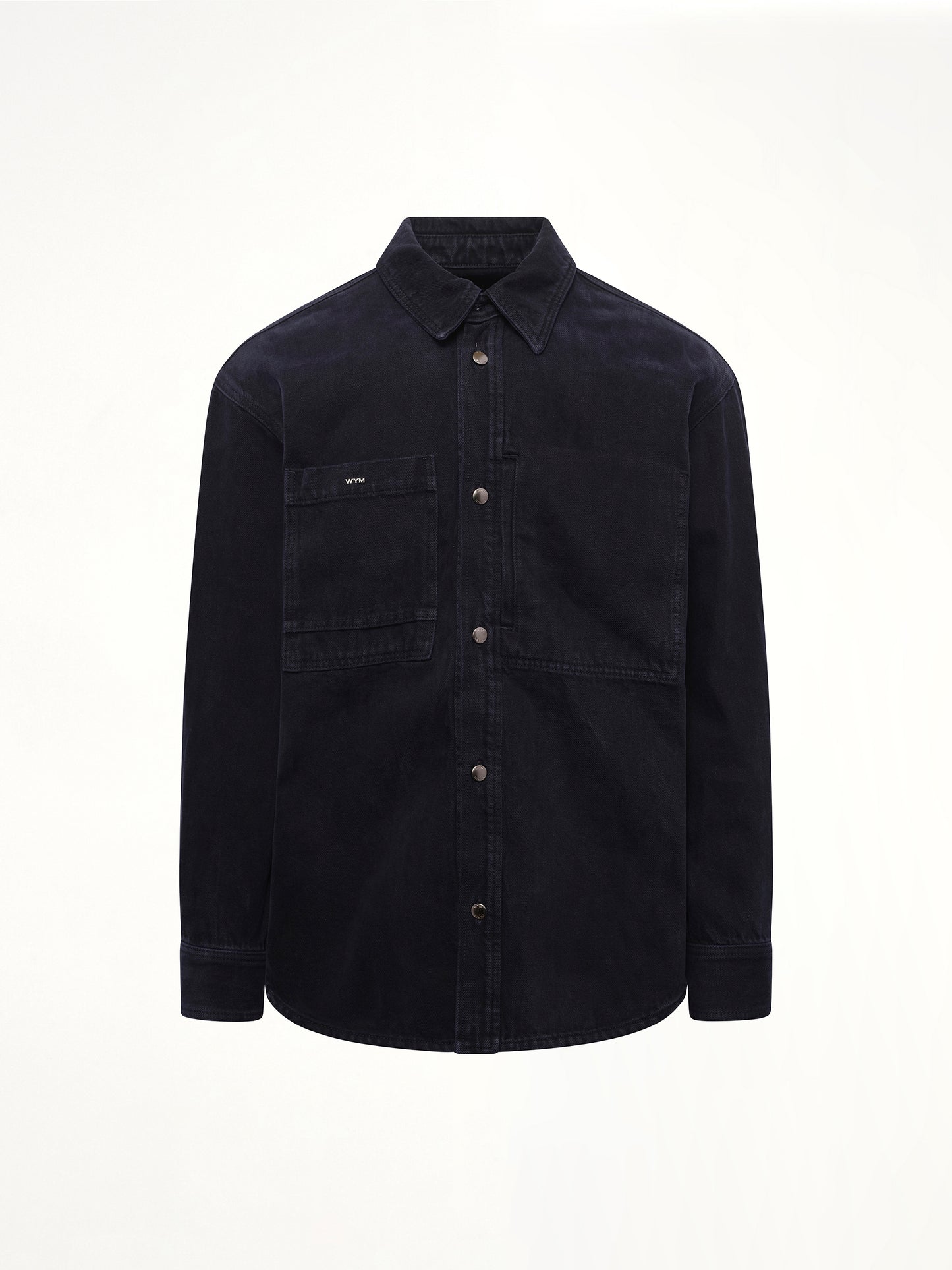 Logo Denim Shirt in Navy