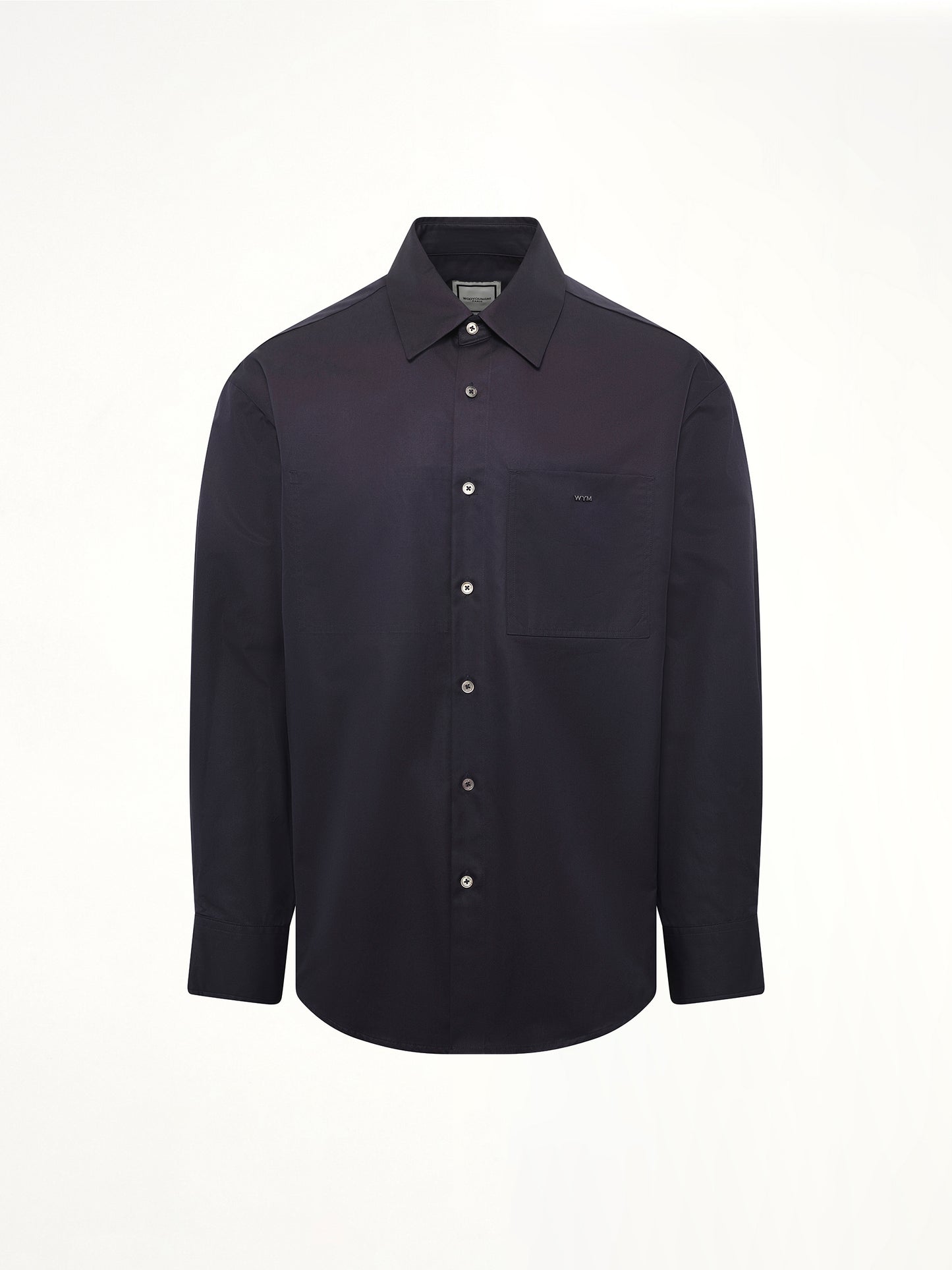 Logo Button Up Shirt in Navy