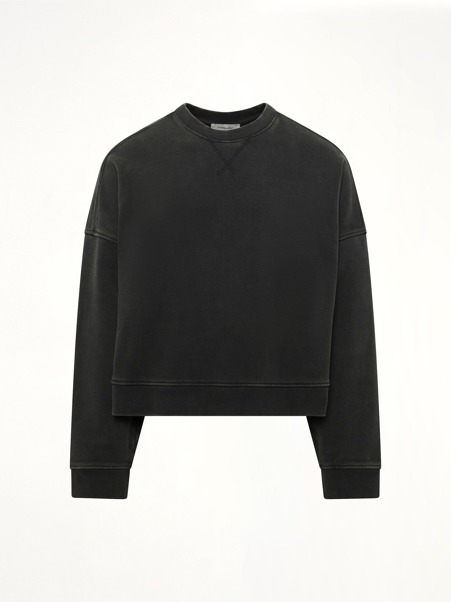 Box Crewneck in Washed Black