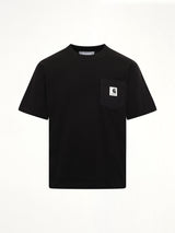 블랙 Carhartt WIP 코튼 저지 티셔츠