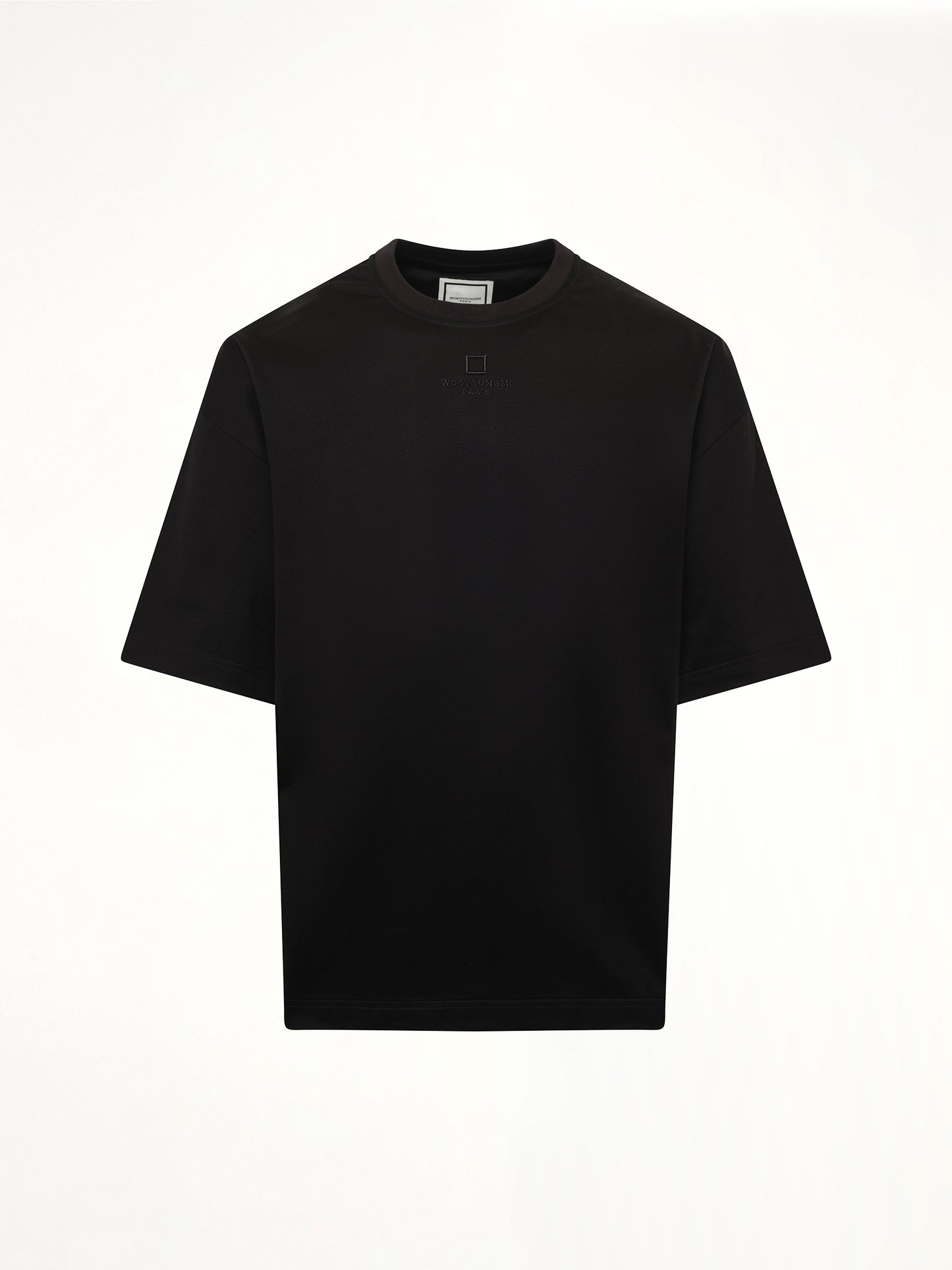 Square Embroidery T-Shirt in Black
