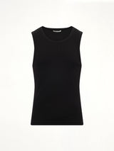 Rib Tank Top in Black
