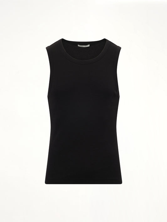 Rib Tank Top in Black