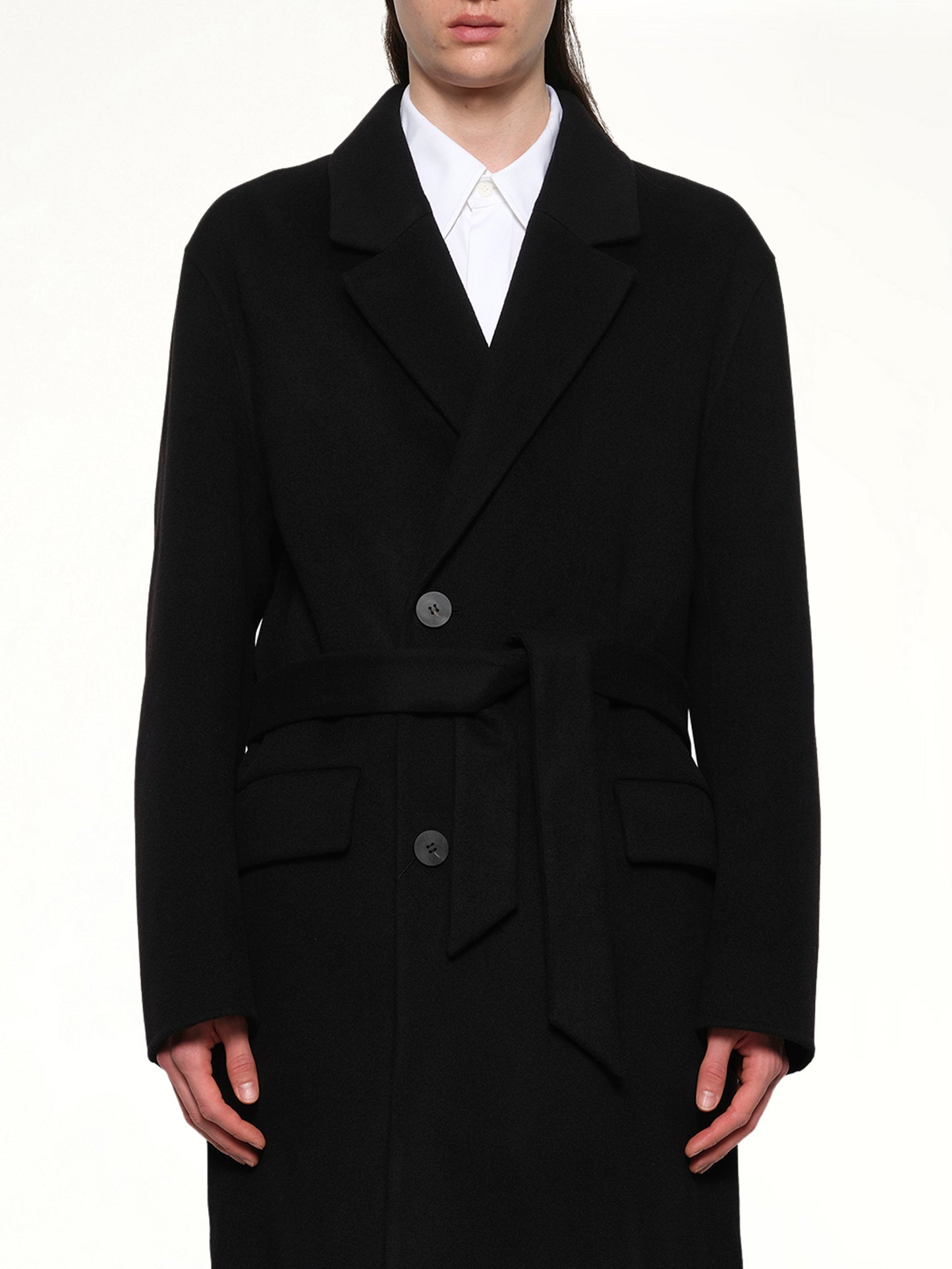 Double Breasted Coat in Black