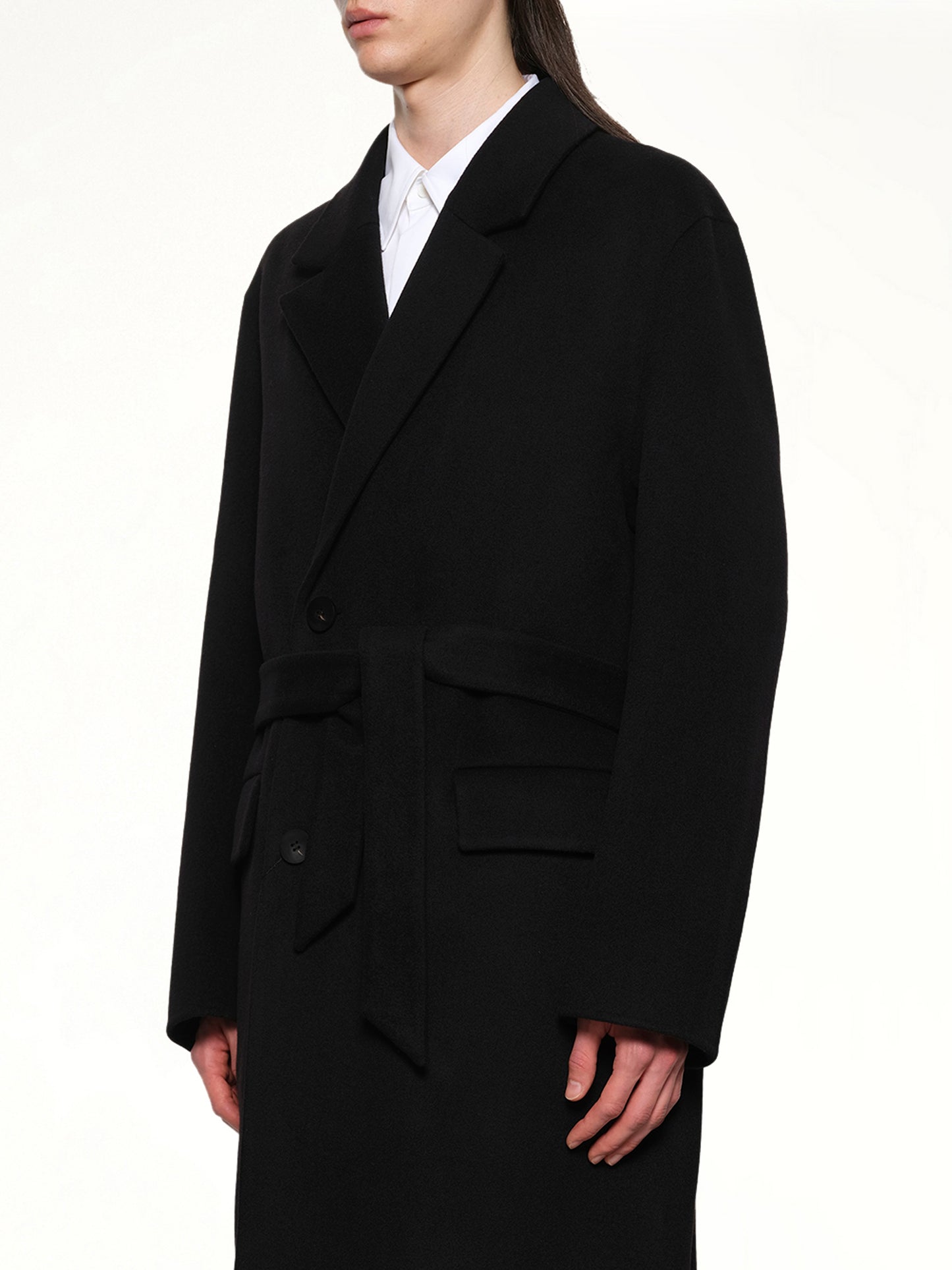 Double Breasted Coat in Black