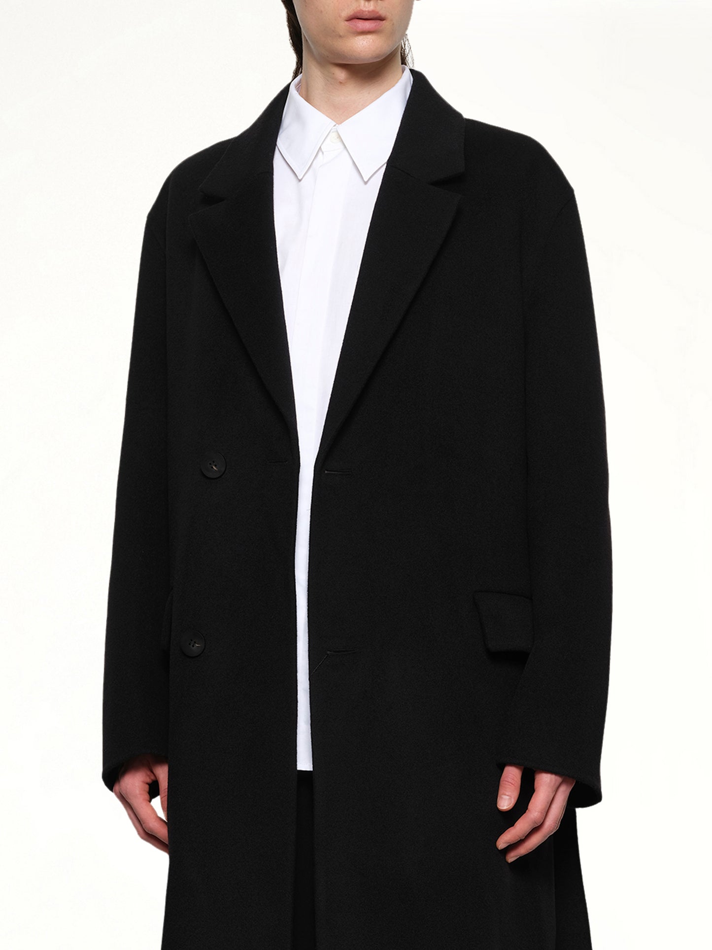 Double Breasted Coat in Black