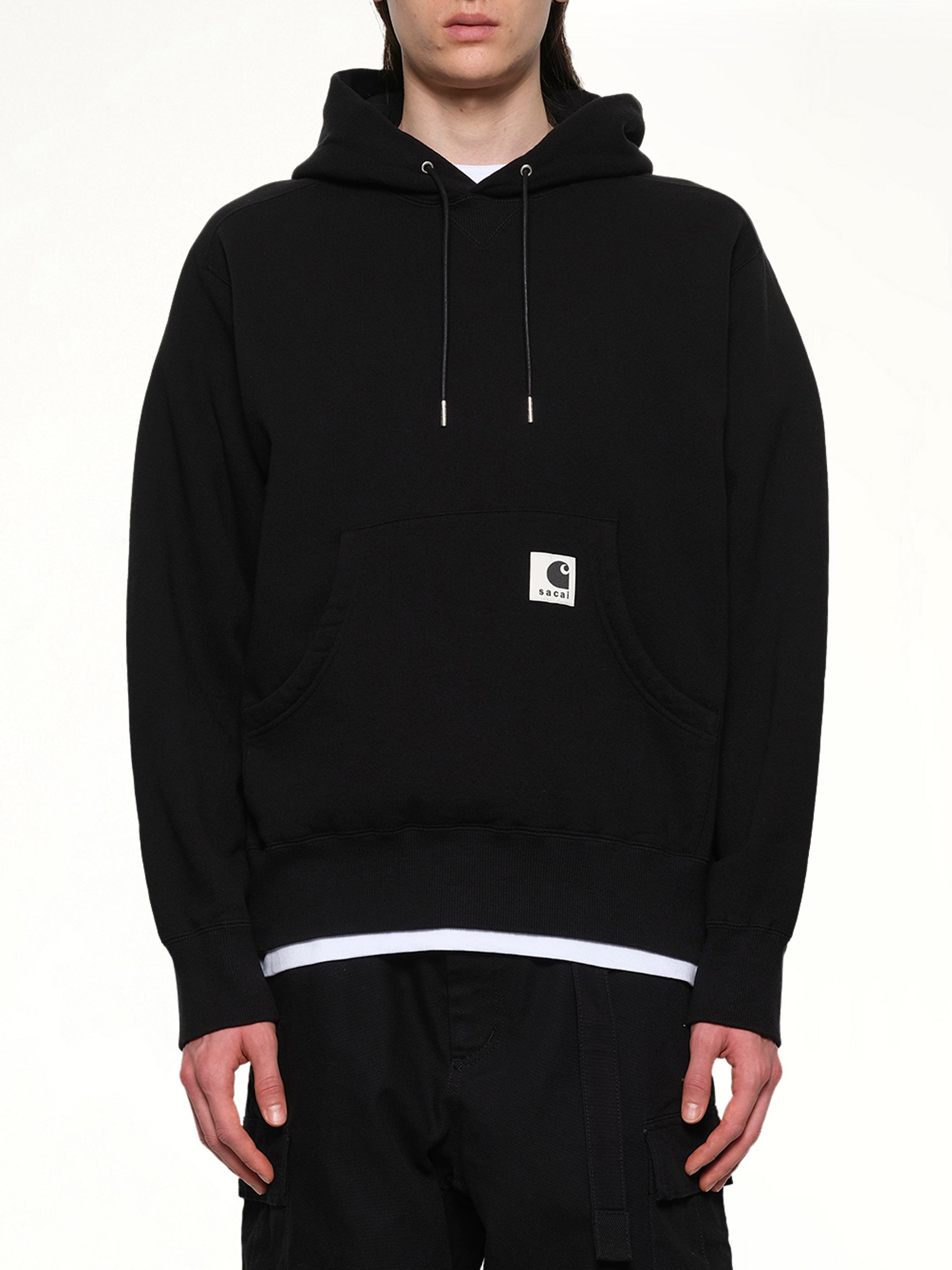 블랙 Carhartt WIP 코튼 저지 후디