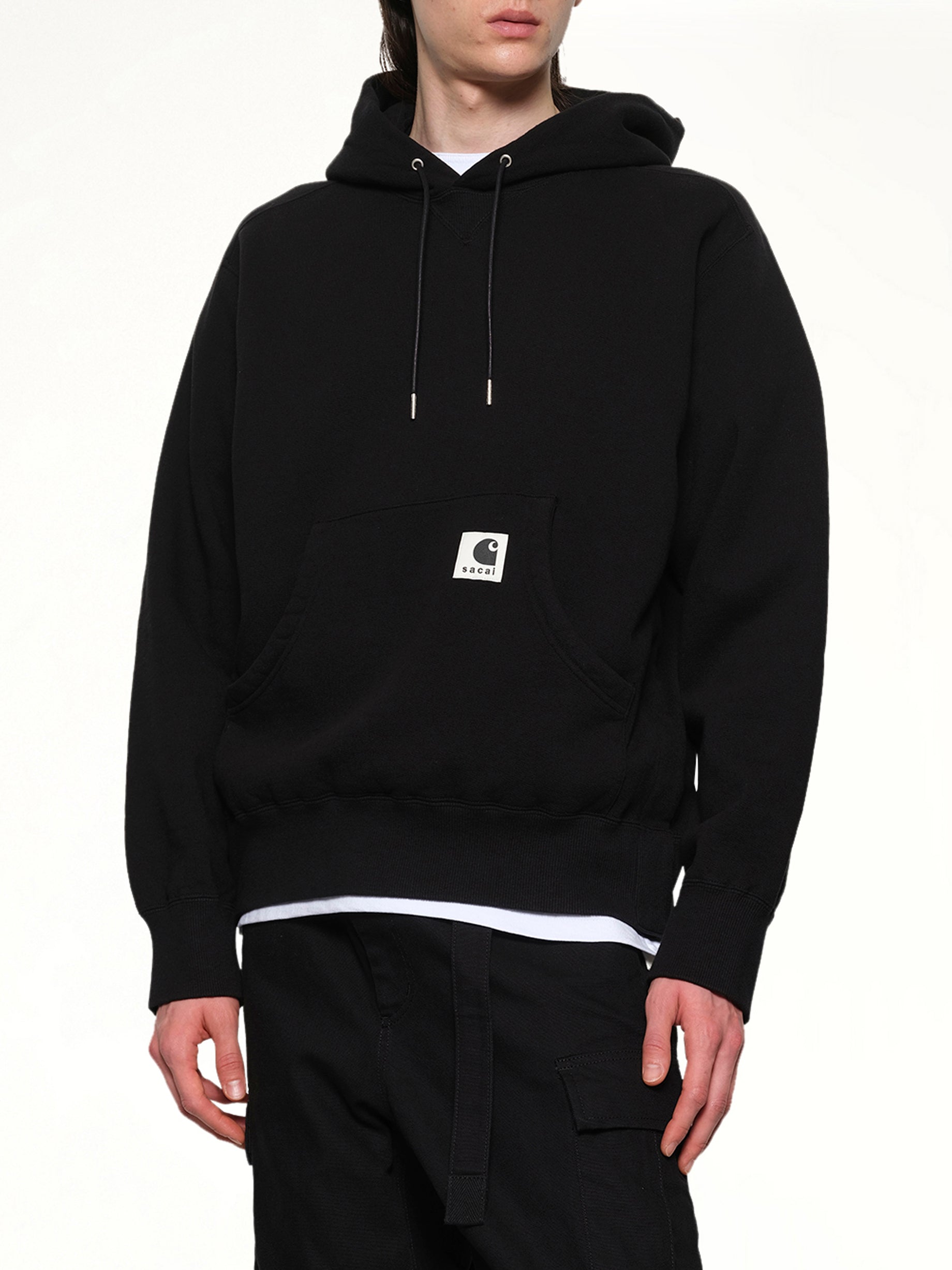 블랙 Carhartt WIP 코튼 저지 후디