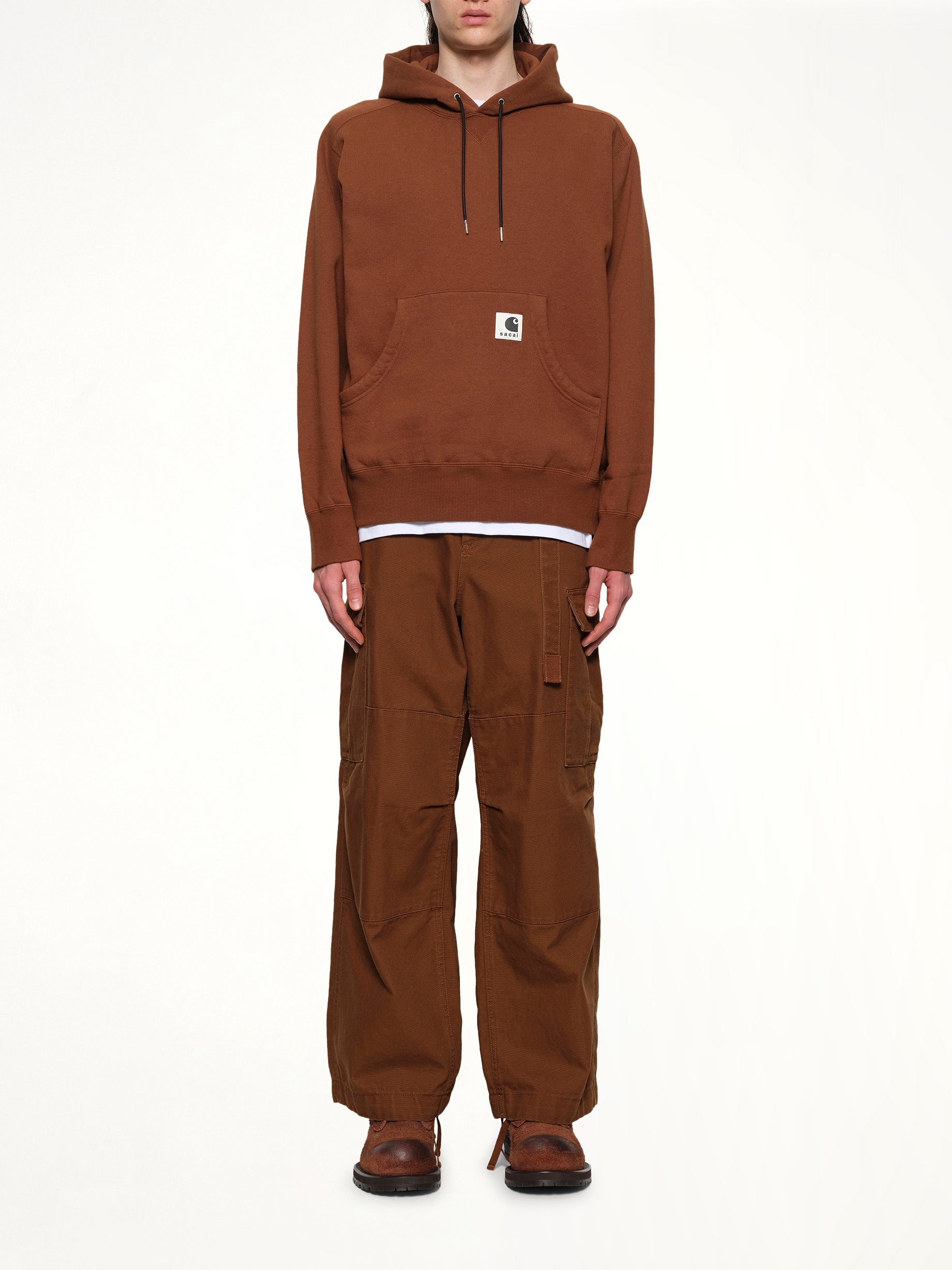 다크 베이지 Carhartt WIP 코튼 저지 후디