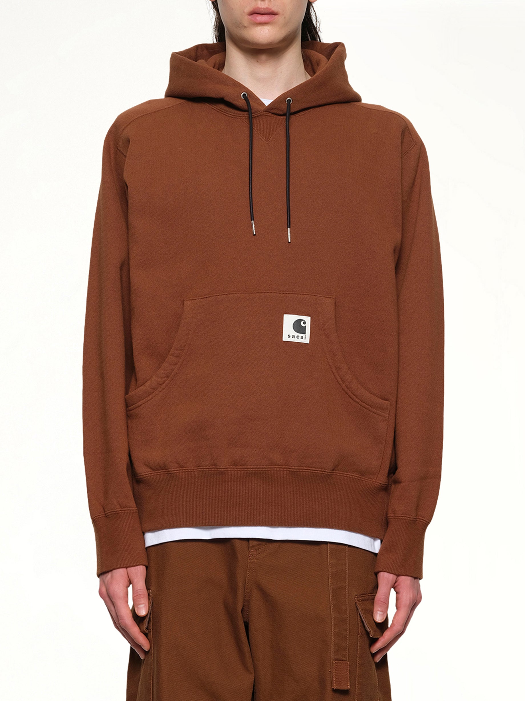 Carhartt WIP Cotton Jersey Hoodie in Dark Beige