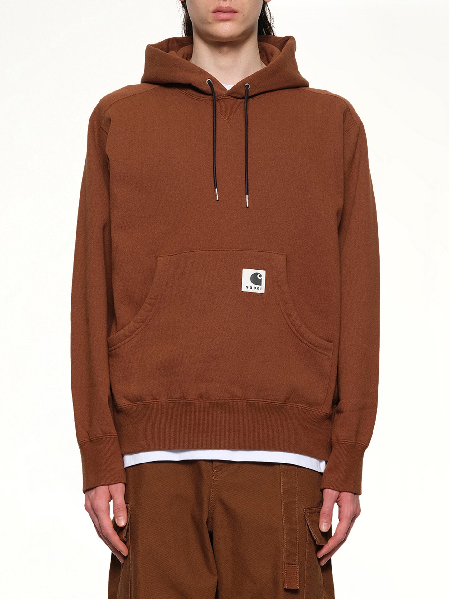 Carhartt WIP Cotton Jersey Hoodie in Dark Beige