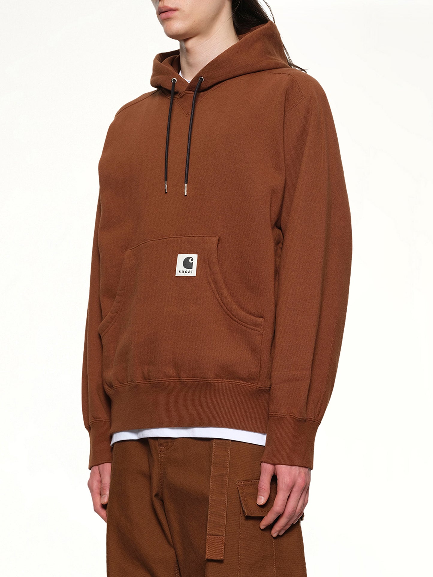 Carhartt WIP Cotton Jersey Hoodie in Dark Beige