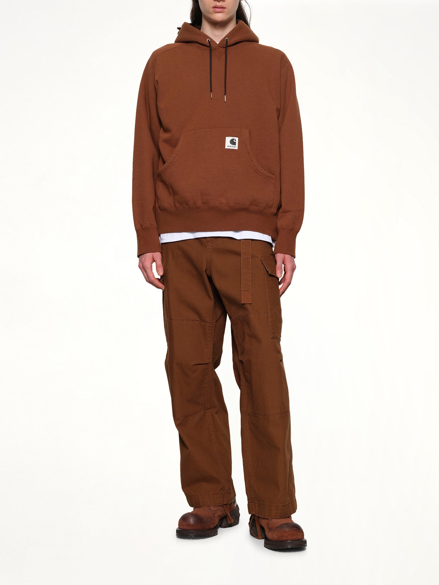 Carhartt WIP Cotton Jersey Hoodie in Dark Beige