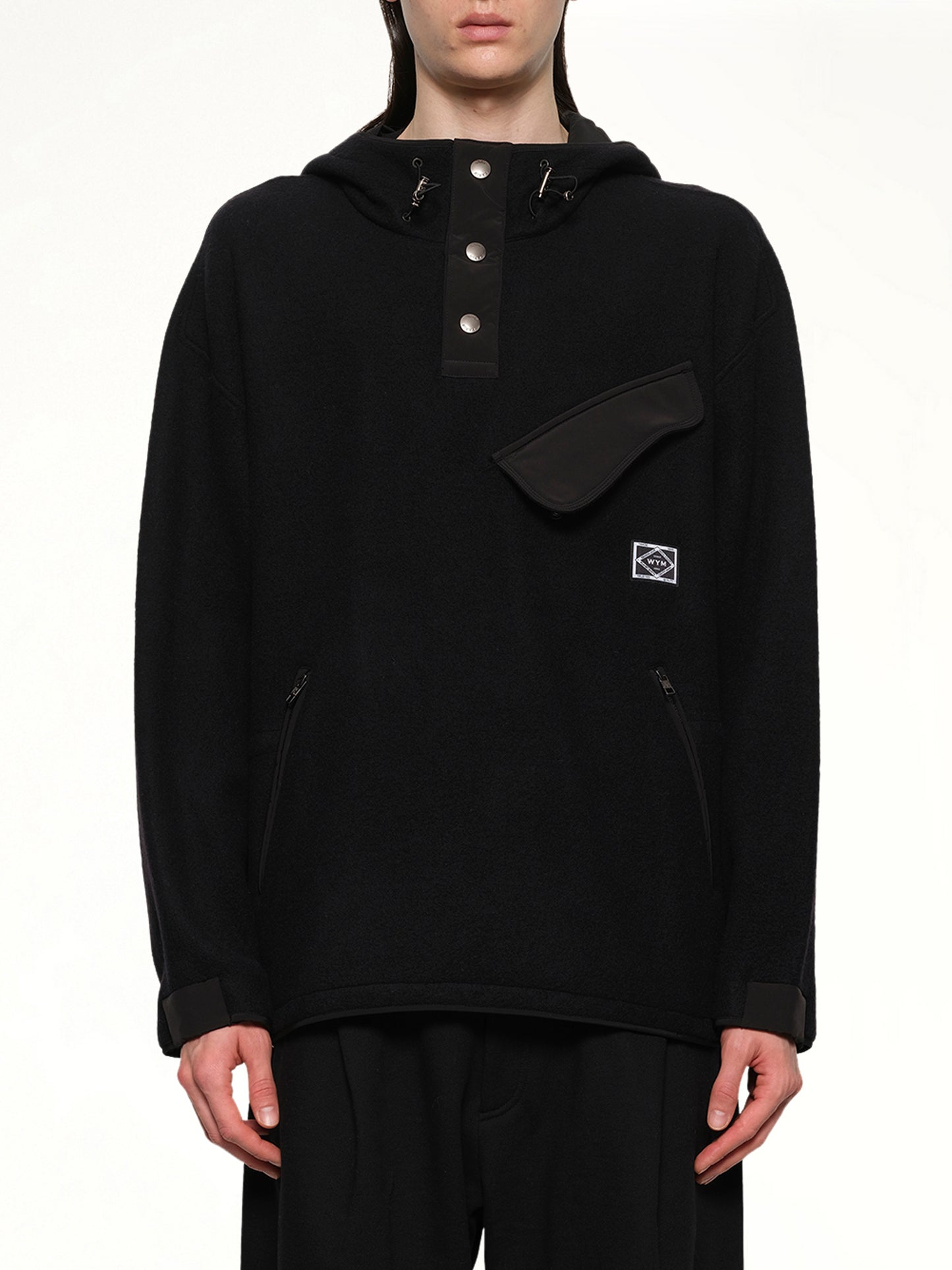 Fleece Hoodie in Black