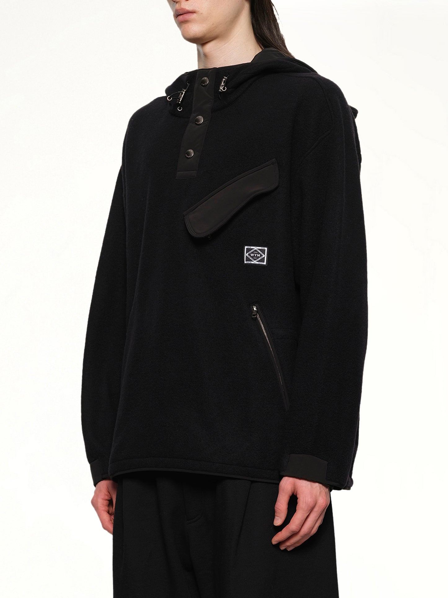 Fleece Hoodie in Black