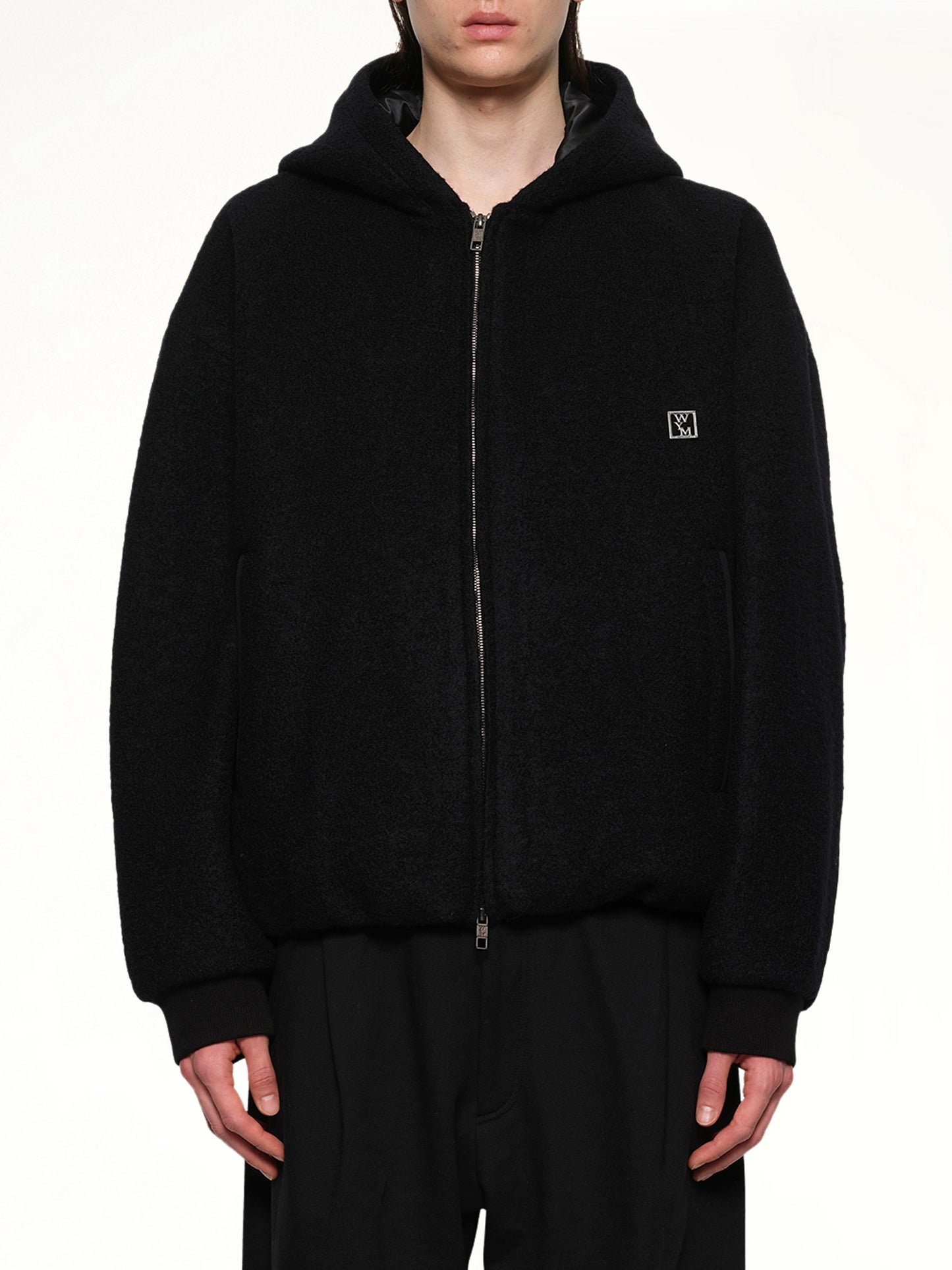 Padded Hoodie in Black