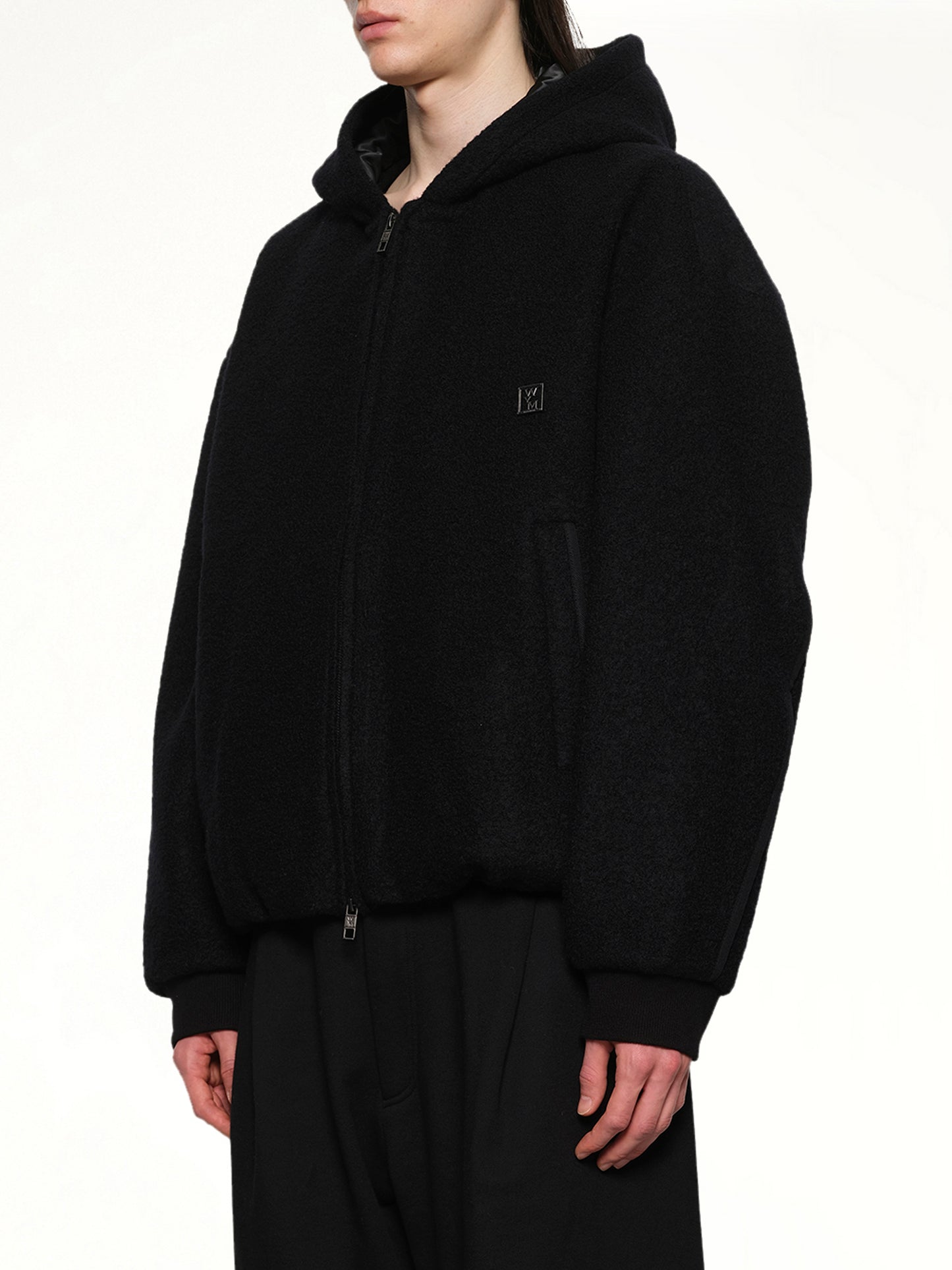 Padded Hoodie in Black