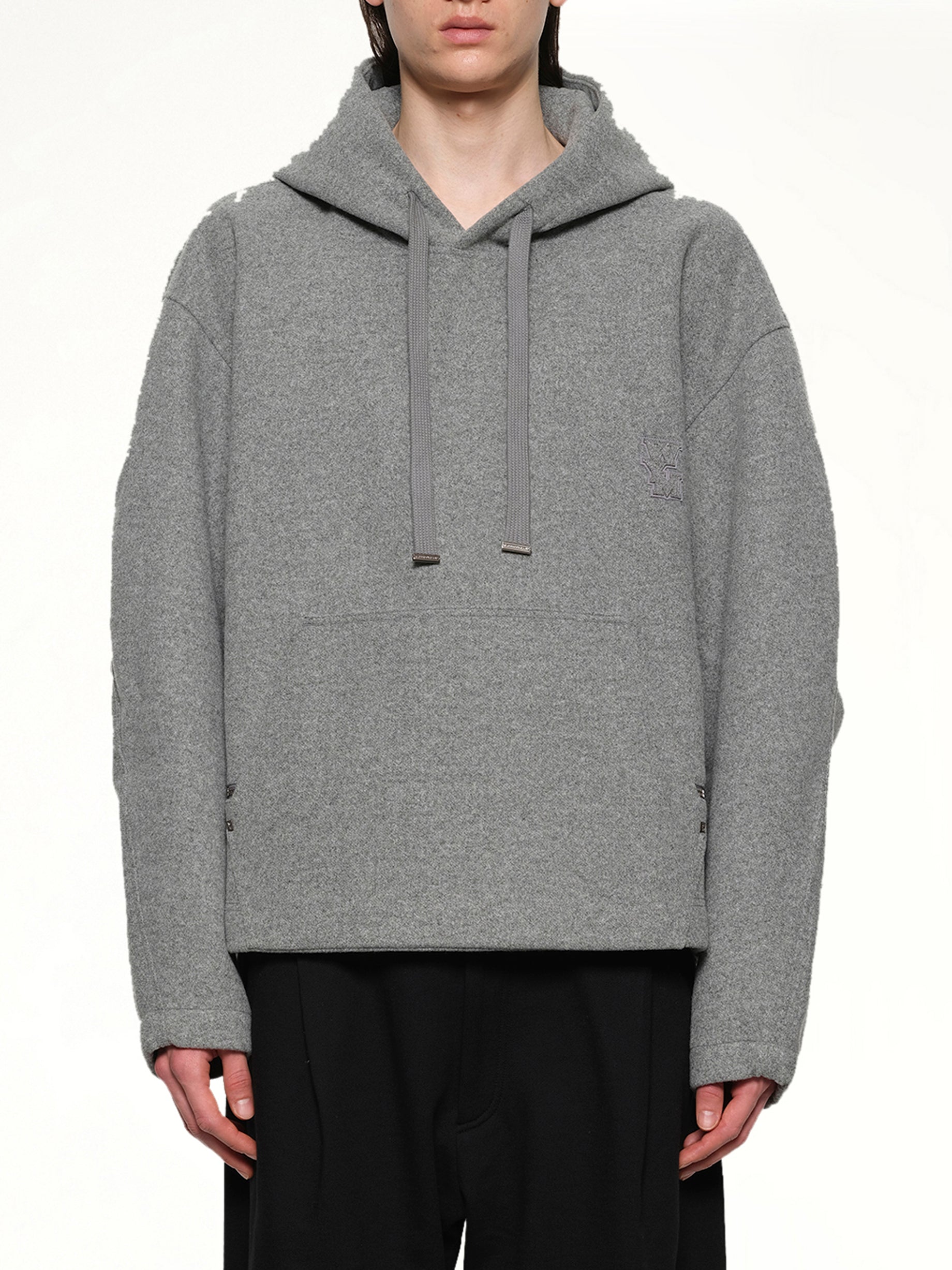 Wool Hoodie in Grey