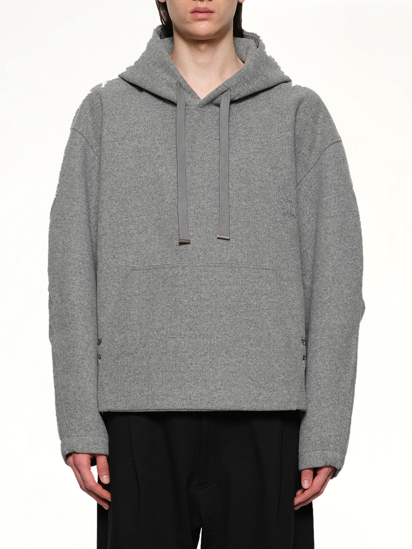 Wool Hoodie in Grey