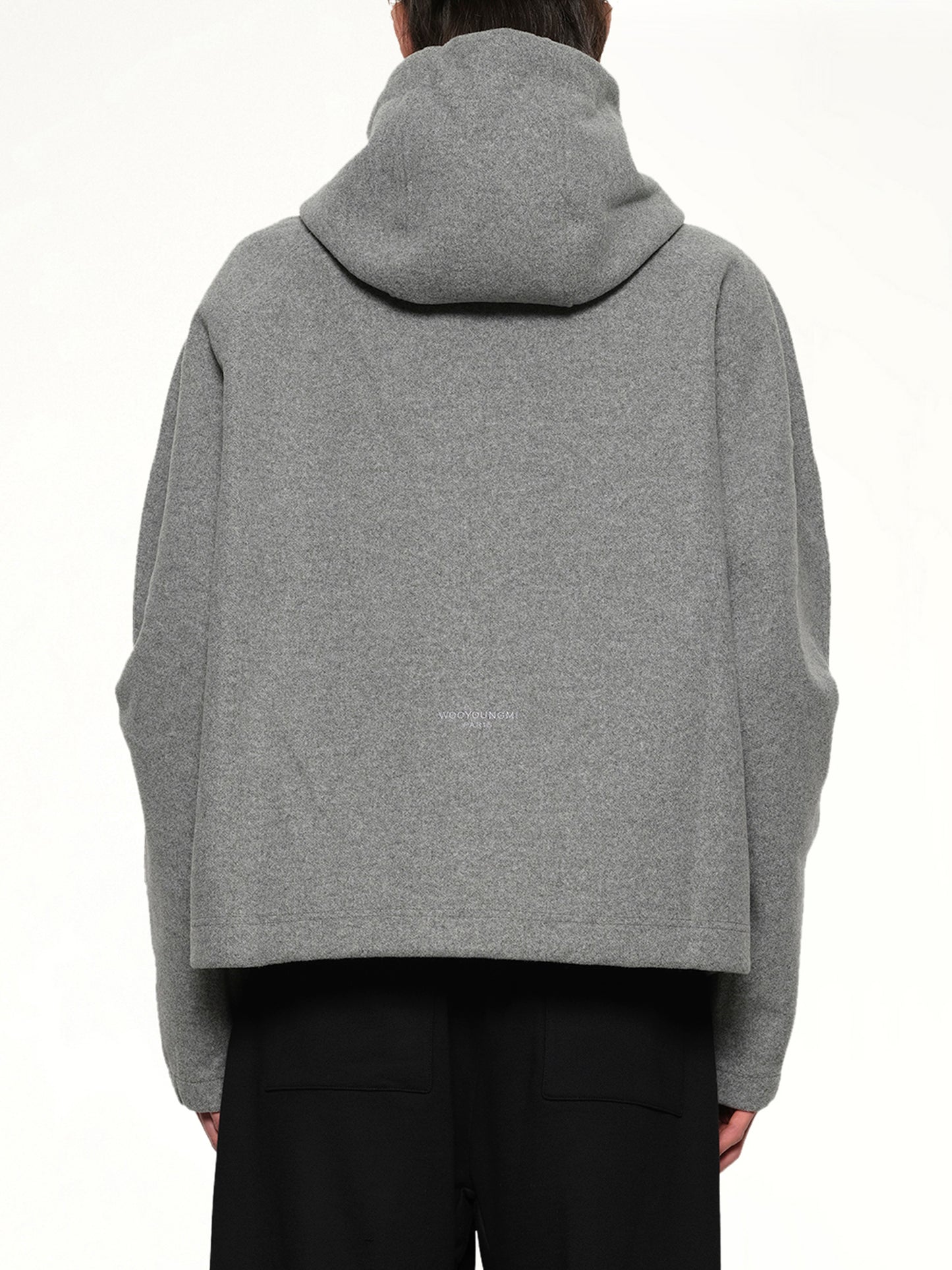 Wool Hoodie in Grey
