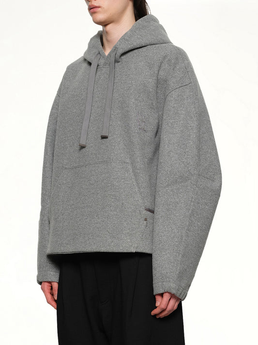 Wool Hoodie in Grey