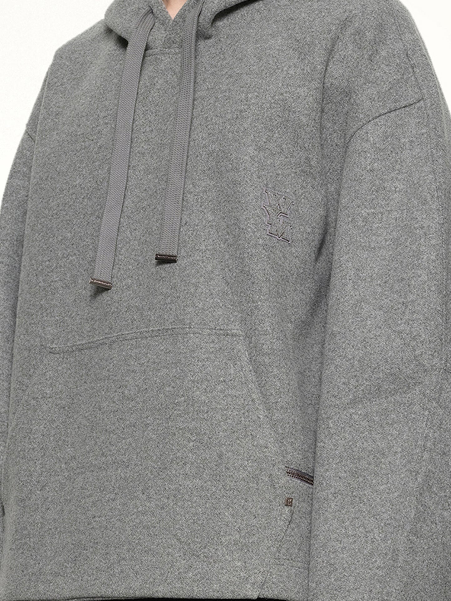 Wool Hoodie in Grey