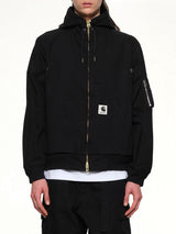 Carhartt WIP Washed Duck Hooded Blouson in Black