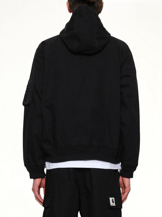 Carhartt WIP Washed Duck Hooded Blouson in Black
