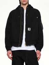 Carhartt WIP Washed Duck Hooded Blouson in Black