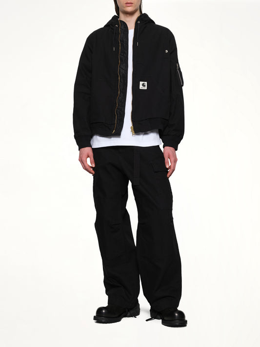 Carhartt WIP Washed Duck Hooded Blouson in Black
