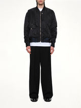 Dyed Bomber Jacket in Black